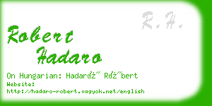 robert hadaro business card